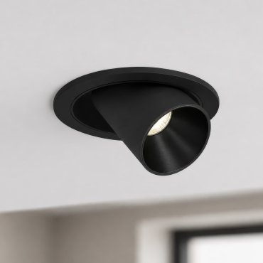 ONE Light Recessed COB - spot encastré avec 3 réflecteurs inclus - Ø 136 mm - Ø d’encastrement 120 mm - LED dimmable 12W incl. - noir