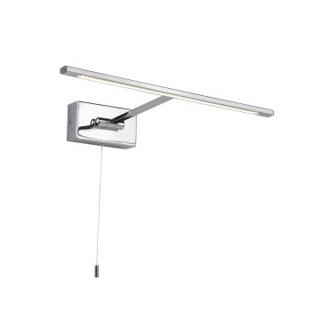 Searchlight LED Picture Lights - applique murale avec interrupteur à tirette - 34 x 5,8 cm - 8W LED inclus - chrome