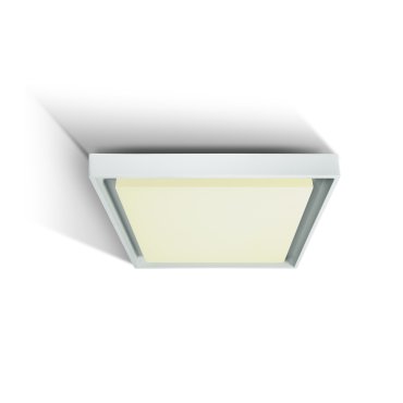 ONE Light Outdoor Project - plafonnier extérieur - 34 x 34 x 5 cm - 30W LED inclus - IP54 - blanc