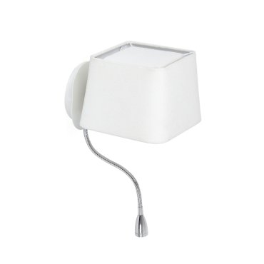 Faro Sweet - applique murale avec interrupteur - 20 x 24,5 x 45 cm - 1W LED inclus - blanc mat