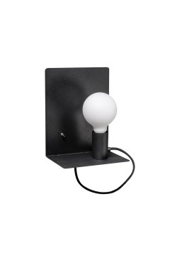 ETH Magneto - applique murale avec interrupteur et prise USB - 20 x 25 cm - noir