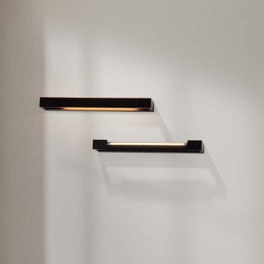 Nova Luce Arga - applique murale - 45 x 4 x 10 cm - 12W LED inclus - IP44 - noir sablé