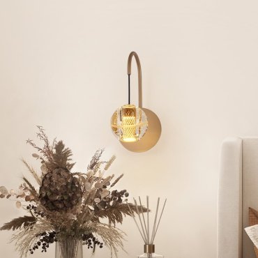 Nova Luce Licio - applique murale - Ø 12 x 26 cm - 4W LED inclus - or
