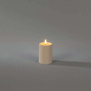 Konstsmide - Bougie à LED sur batterie avec flamme vacillante - Ø 7 x 10 cm - IP44 - beige