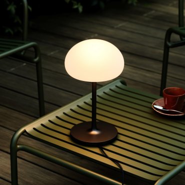 Nordlux Sponge On A Stick - lampe de table d'extérieur avec batterie - Ø 20 x 35 cm - IP44 - noir