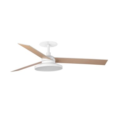 Faro Rudder Tak 3 L - ventilateur de plafond avec lumière et rosace encastrée - Ø 132 cm - blanc mat - 2700K