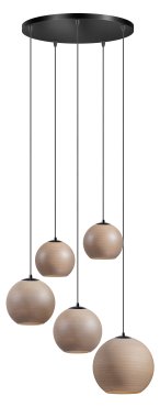 ETH Orb Saturn - suspension - Ø 65 x  350 cm - noir et taupe