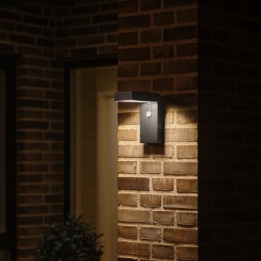 Nordlux Alya Solar - applique murale extérieure à énergie solaire - 9 x 20 x 20,5 cm - 5W LED inclus - IP44 - noir