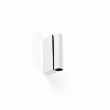 Faro Cronos - lampe de chevet - 8 x 12,1 x 3 cm - 4,5W LED inclus - blanc mat et noir texturé