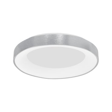 Nova Luce Rando Thin - plafonnier - Ø 60 x 9 cm - 50W LED dimmable inclus - argent brossé