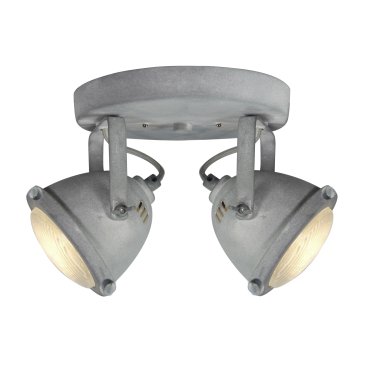 MODÈLE D’EXPOSITION - Brilliant Carmen - spot apparent 2L - Ø 28 x 18,5 cm - 2 x 4W LED inclus - gris béton