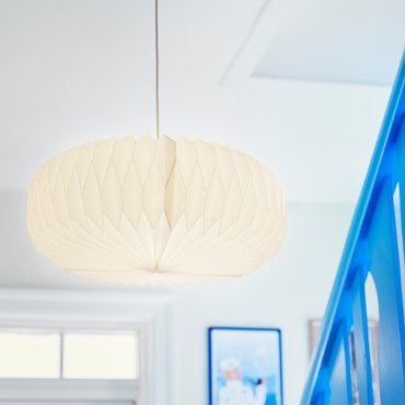 Nordlux Belloy 45 - abat-jour en papier sans suspension - Ø 45 x 18 cm - blanc