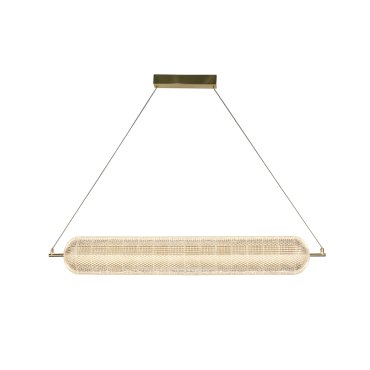 Searchlight Capsule - lampe suspendue - 108 x 150 cm - 45W LED dimmable inclus - laiton satiné