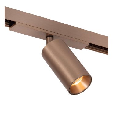 Lucide Linial Bix - système de rails magnétiques - spot sur rail - Ø 3,5 x 10 cm - LED 8W incl. - Fonction de gradation et couleur de lumière réglable via l'application - champagne