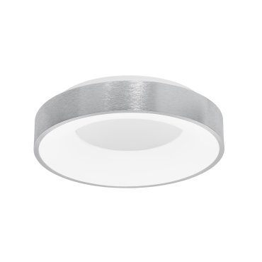 Nova Luce Rando Thin - plafonnier - Ø 38 x 9 cm - 30W LED dimmable inclus - argent brossé