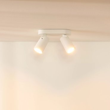 Lucide Xyrus 2 - spot en saillie - 20 x 9 x 12,5 cm - 2 x 5W LED dimmable inclus - dim to warm - white