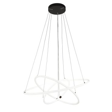 Searchlight Revolve - lampe suspendue - Ø 79 x 150 cm - 60W dimmable LED inclus - noir et opale