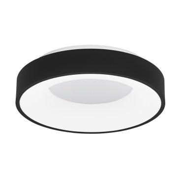 Nova Luce Rando Thin - plafonnier - Ø 38 x 9 cm - 30W LED dimmable inclus - noir sable