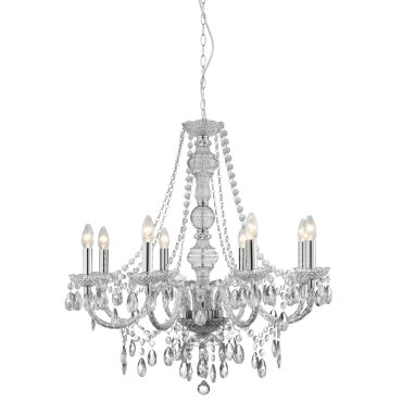 Searchlight Marie Therese - lustre - Ø 74 x 150 cm - chrome