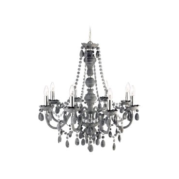 Searchlight Marie Therese - lustre - Ø 74 x 150 cm - gris anthracite