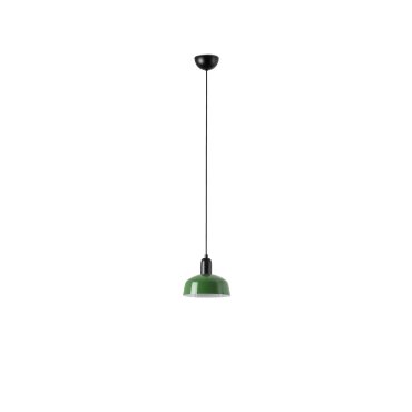 Faro Tatawin S - suspension - Ø 18,4 x 208,1 cm - noir satiné et vert brillant