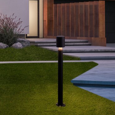 Nova Luce Brot - lampe de jardin - Ø 9 x 59,5 cm - 6W LED inclus - IP65 - noir sablé