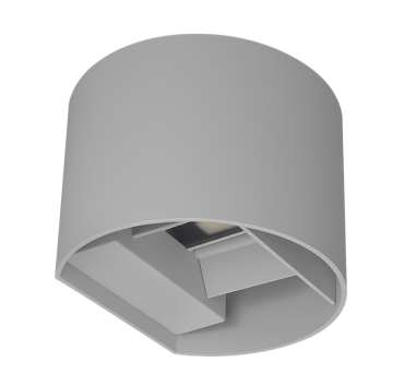 Century Italia Up &amp; Down - applique murale - 13,5 x 12 x 10 cm - 10W LED inclus - couleur de lumière réglable - IP65 - gris