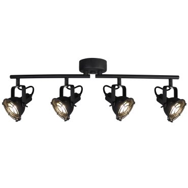 MODÈLE D’EXPOSITION - Brilliant Jesper - spot en saillie 4L - 68 x 15 x 19,5 cm - 4 x 4W LED inclus - noir corindon