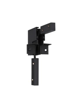 Nova Luce Ultra Slim - rail magnétique encastré sans raccord - connecteur vertical à 90 degrés - 6 x 6 cm - noir