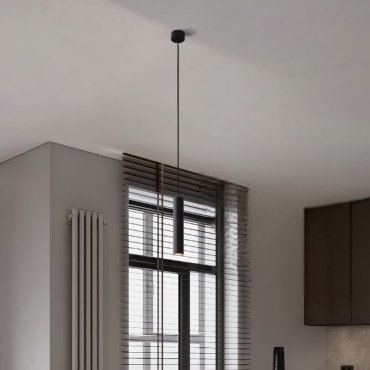 Nova Luce Comet - lampe suspendue - Ø 4 x 200 cm - noir sablé