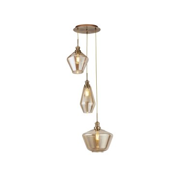 Searchlight Mia - lampe suspendue - Ø 51 x 150 cm - champagne