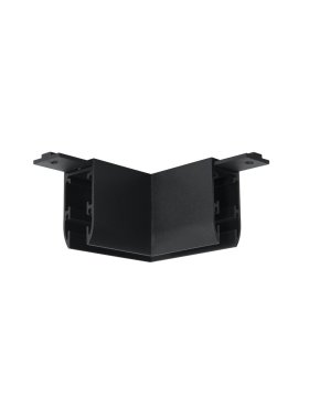 Nova Luce Ultra Slim - rail magnétique en saillie - connecteur horizontal à 90 degrés - 4,5 x 4,5 cm - noir