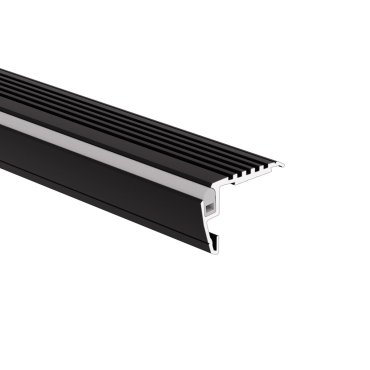 Klus Steko-plus - Profilé LED pour bords de marche - 2,64 x 4,06 cm - noir