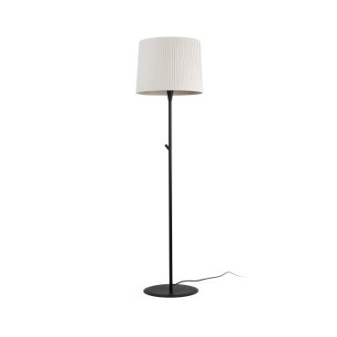 Faro Samba - lampadaire - 154 cm - beige et noir