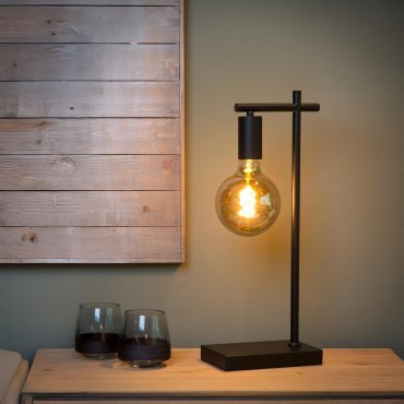 Lucide Leanne - lampe à poser - 52 cm - noir