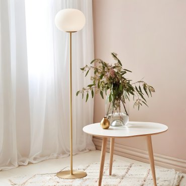 Nordlux Alton - lampadaire - 150 cm - laiton et blanc opale