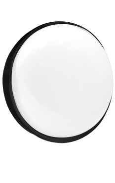 Century Italia Simply - lampe murale/plafonnier - Ø 22,2 x 6,9 cm - 24W LED inclus - IP65 - noir