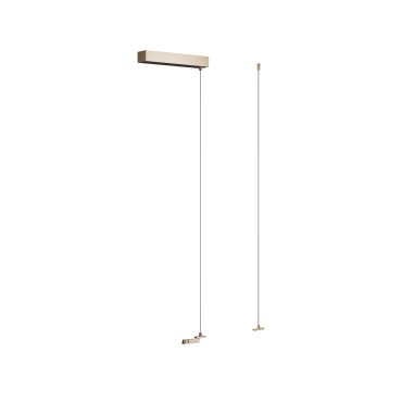 Lucide Linial - système de rail magnétique - kit de suspension avec câble et plaque de plafond - 30 x 8 x 200 cm - champagne