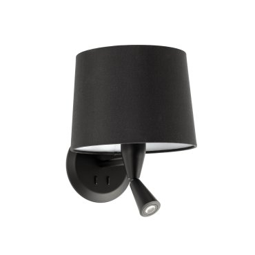 Faro Conga - applique murale - 21,5 x 19 x 17,3 cm - 3W LED inclus - noir mat