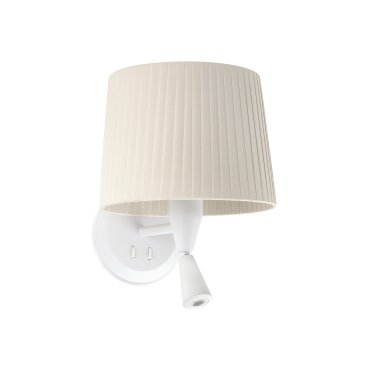 Faro Samba - applique murale avec interrupteur - 21,5 x 19 x 17,3 cm - 3W LED inclus - blanc et beige