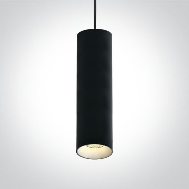 SECONDE CHANCE - ONE Light Cylinder - lampe suspendue - Ø 7,5 x 240 cm - noir