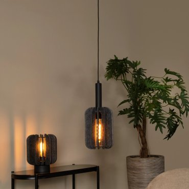 Lucide Rafal - lampe suspendue - Ø 20 x 183 cm - gris