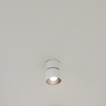 Nordlux Pichet - spot apparent - Ø 10 x 12,3 cm - blanc et argent