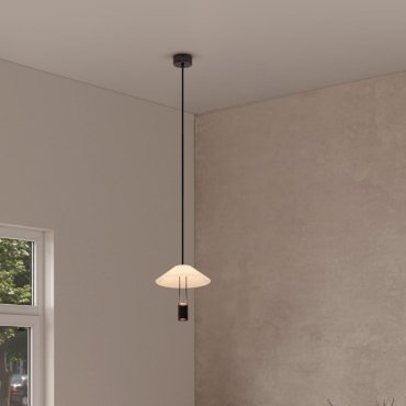 Nova Luce Anafi - lampe suspendue - Ø 22 x 210 cm - 8W LED inclus - noir sablé