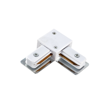 Elmark track accessories - L connector - 1 phase track system - white