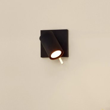 Lucide Grony - spot en saillie - 10 x 10 x 15 cm - 5W LED dimmable inclus - noir