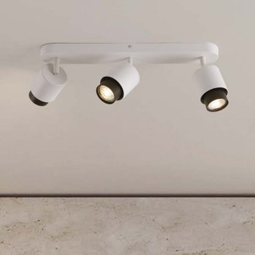 Nova Luce Ison - spot en saillie 3L - 58 x 17 x 14 cm - blanc sablé