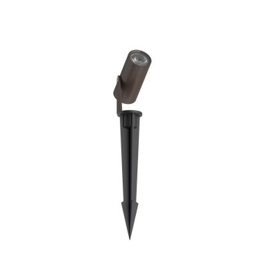 VK Lighting Sui - spot à piquet - Ø 4 x 8,6 cm - 5W LED inclus - IP65 - Brun rouille