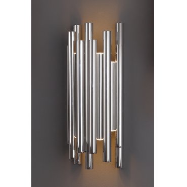 Maxlight Organic - applique murale - 10 x 19 x 43 cm - 8 x 1W LED inclus - chrome