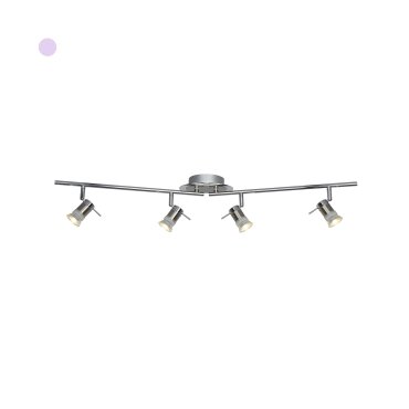 Searchlight Aries - plafonnier - 90 x 12 x 16 cm - IP44 - chrome